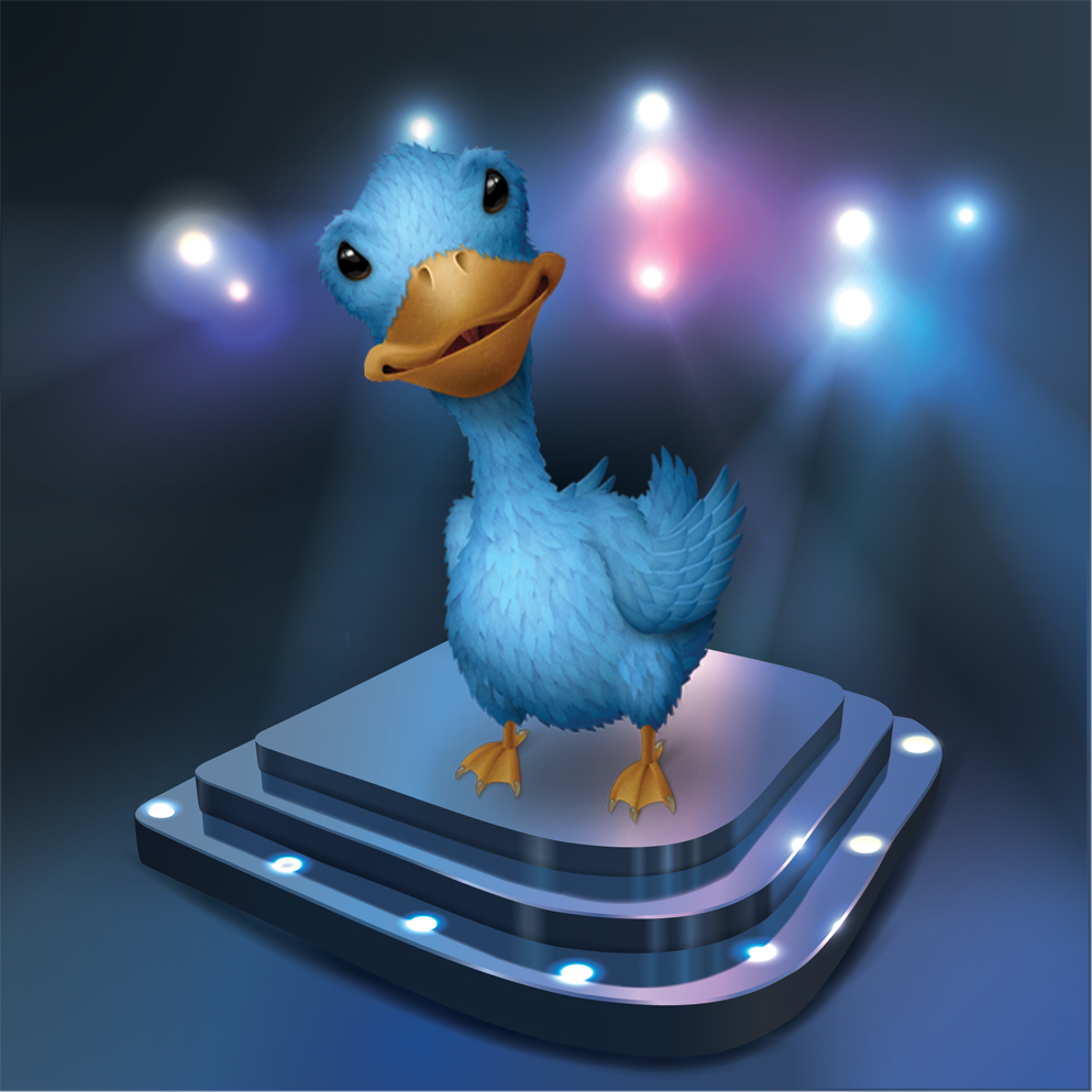 simple duck on platform